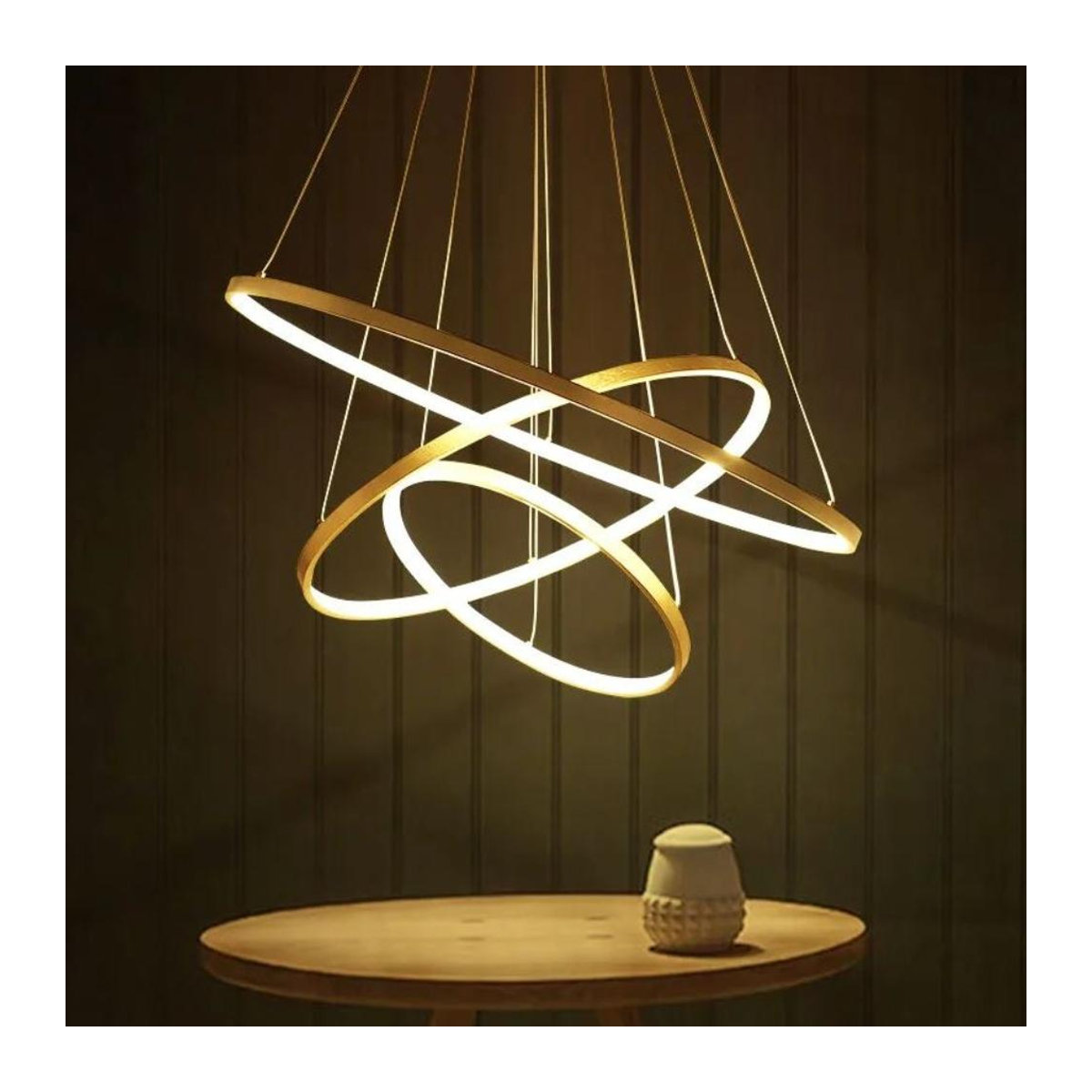 ZOLTA LED-Kronleuchter mit 3 Ringen in Goldfarben, 76W, neutrales Licht, verstellbar - Bild 6