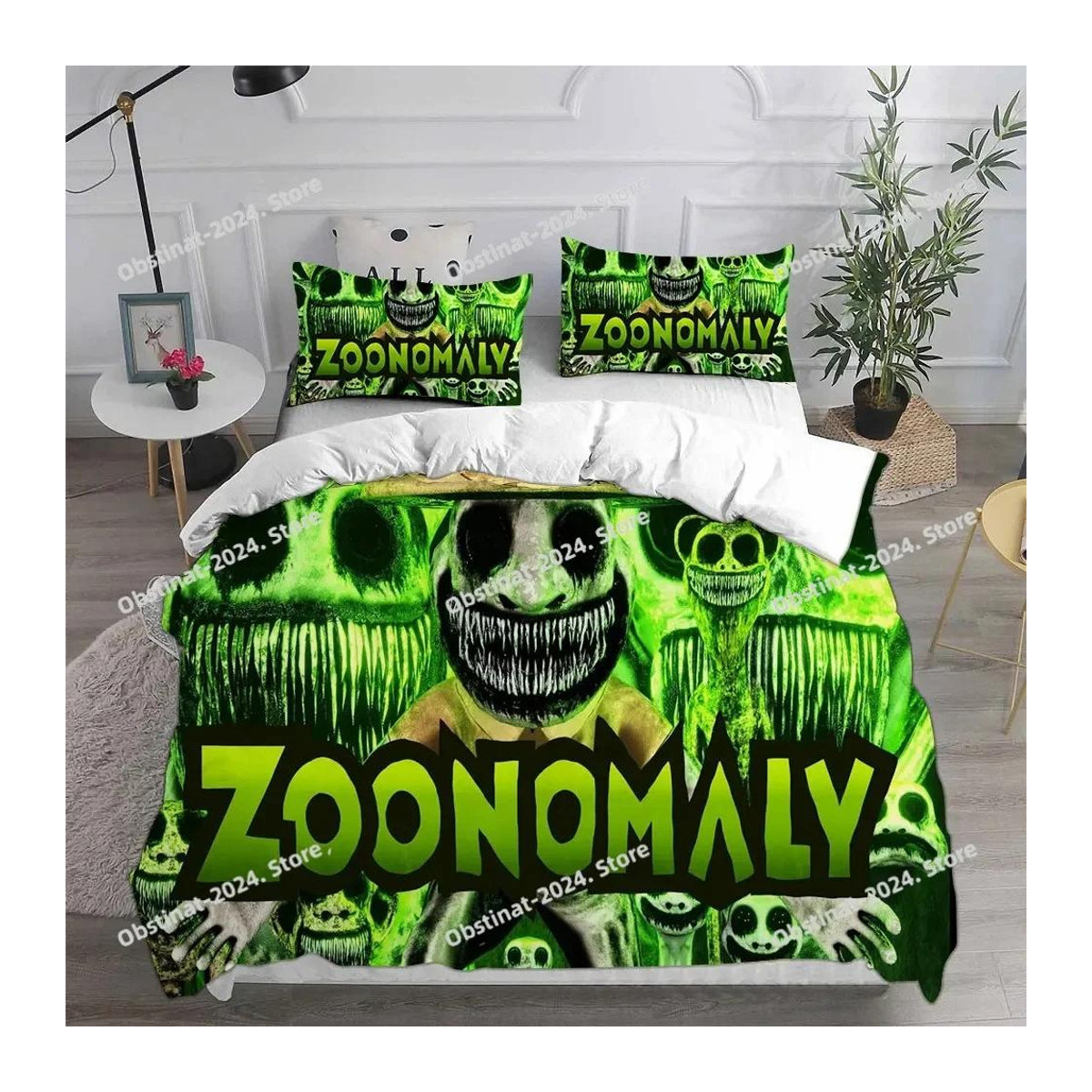 Zoonomaly Bettwäsche-Set mit Kissenbezug und Bettdeckenbezug, weich, Single, B x H: 135 x 200 cm - Bild 1