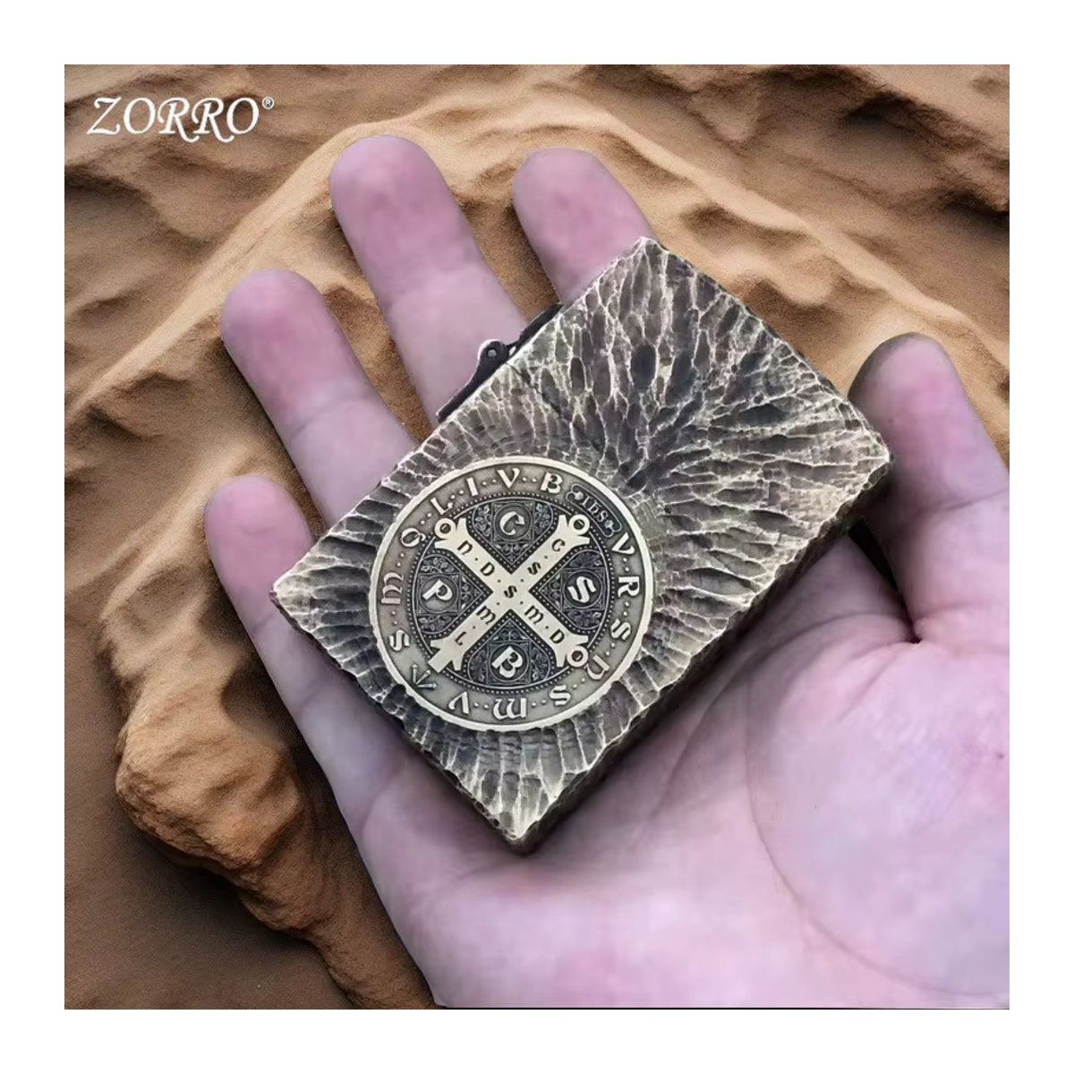 ZORRO Limited Edition Übergroßes Ölfeuerzeug aus Messing in Gold - Bild 2