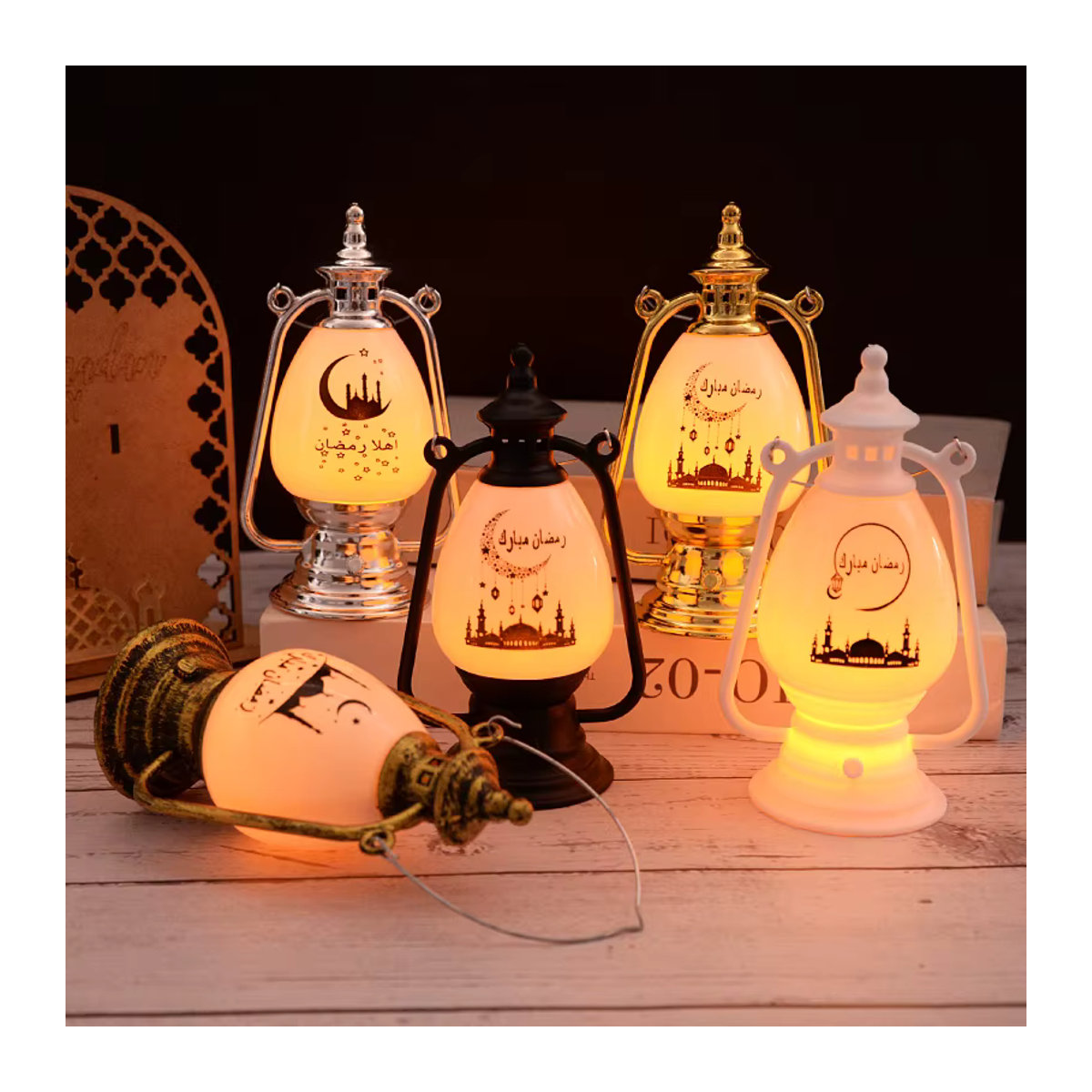 ZQCXLD Retro Öllampe aus Glas in Mehrfarbig für Ramadan und Eid Al Fitr Dekorationsartikel - Bild 3