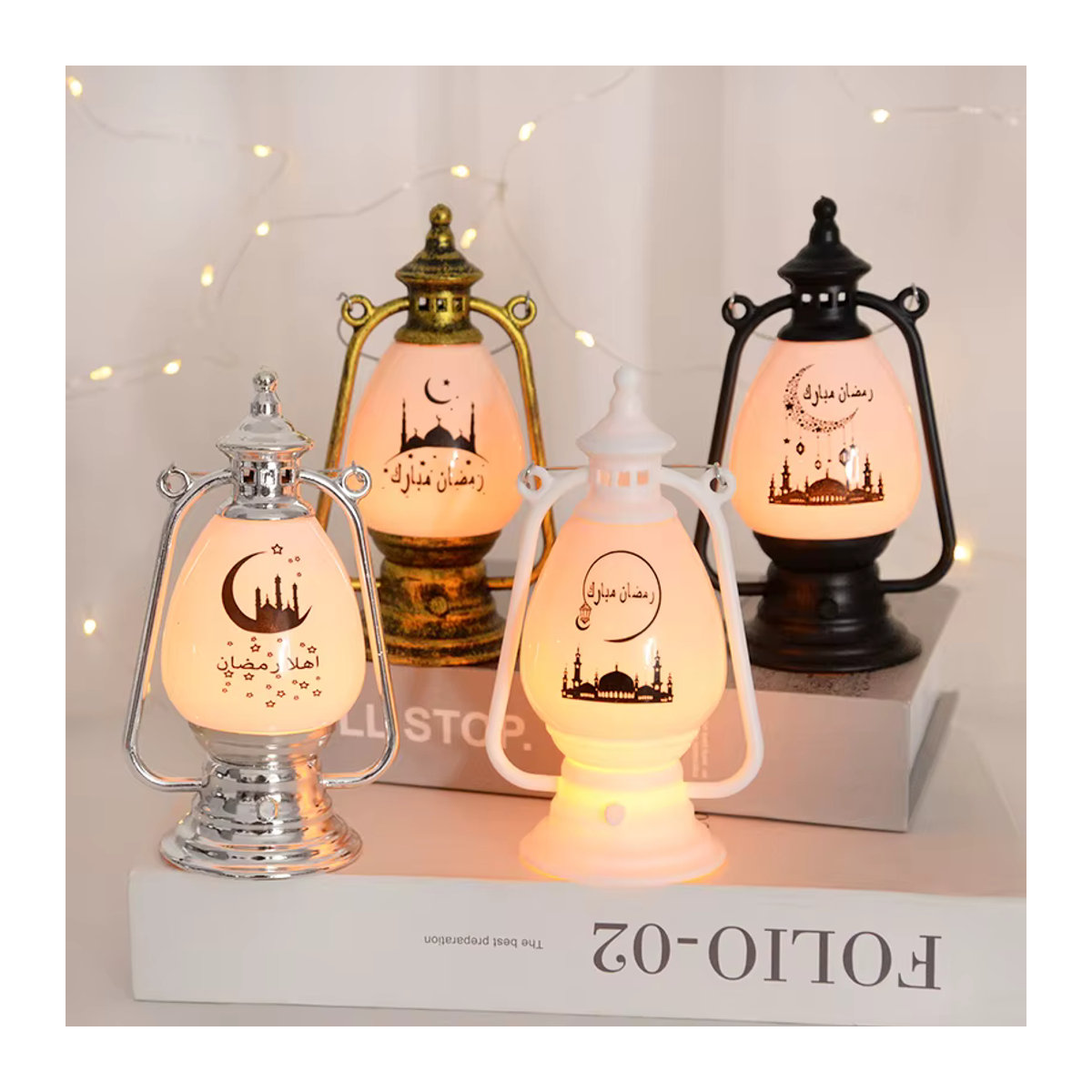ZQCXLD Retro Öllampe aus Glas in Mehrfarbig für Ramadan und Eid Al Fitr Dekorationsartikel - Bild 4