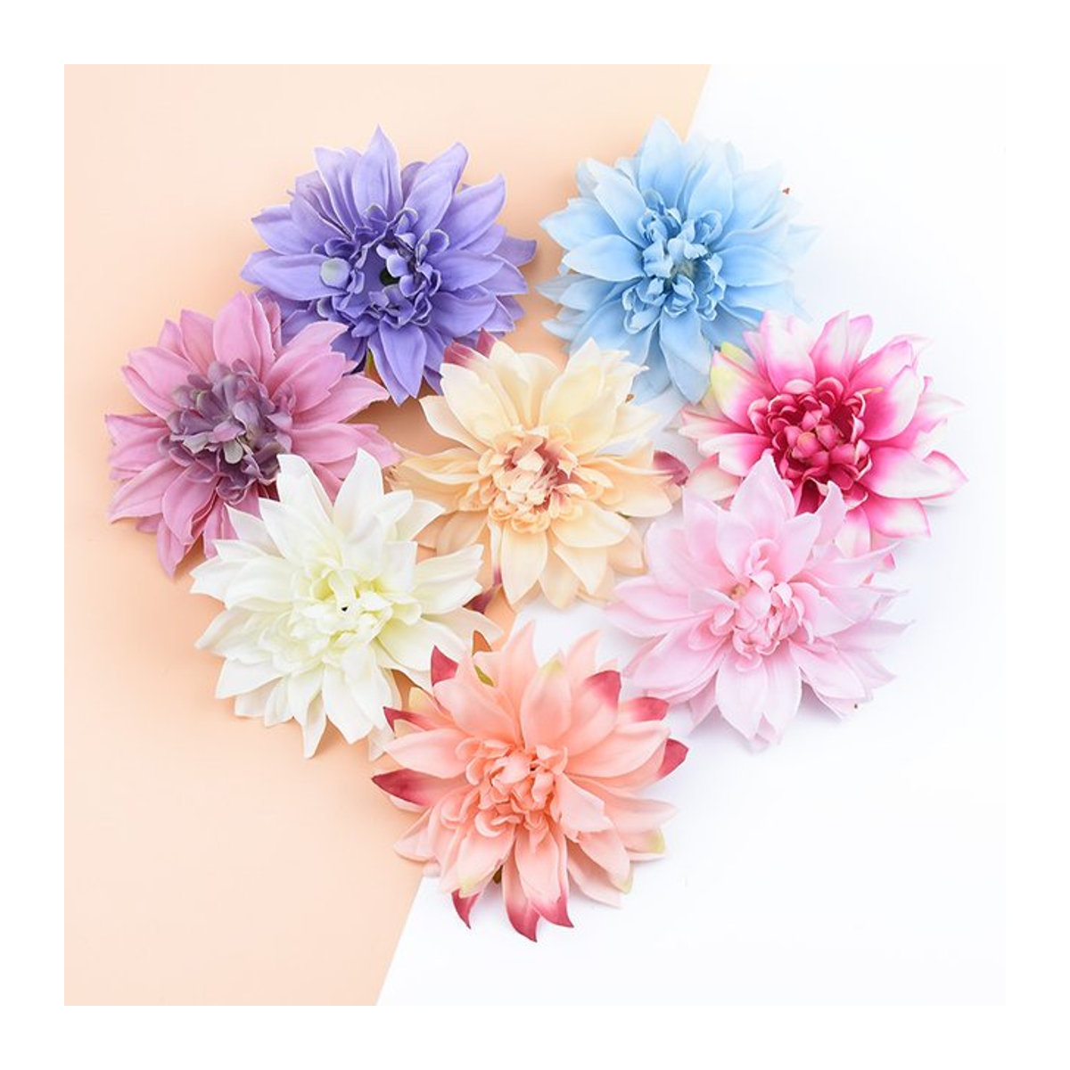 ZQCY Künstliche Gerbera aus Seide in Bean Paste und Multicolor für Hochzeit und Dekoration - Bild 1