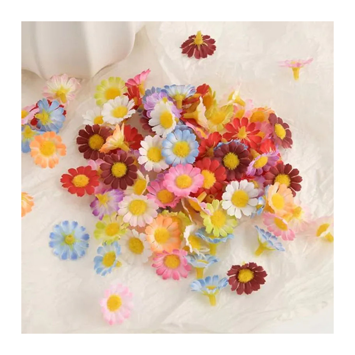 ZQCY Künstliche Sonnenblumen aus Textil in Mehrfarbig für Hochzeitsdekoration und DIY-Projekte - Bild 1