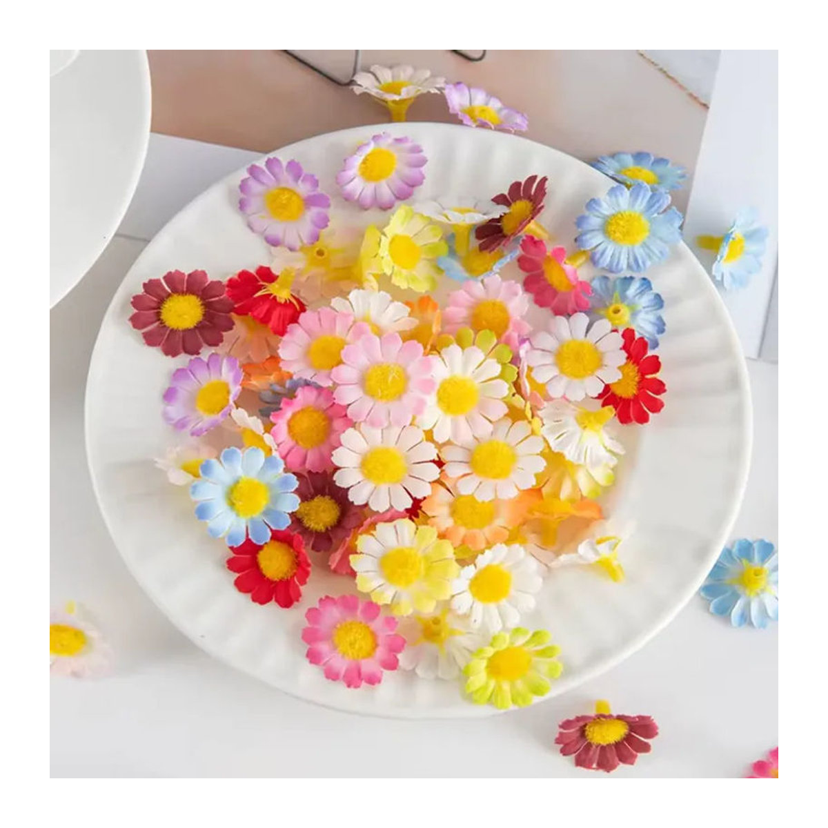 ZQCY Künstliche Sonnenblumen aus Textil in Mehrfarbig für Hochzeitsdekoration und DIY-Projekte - Bild 2