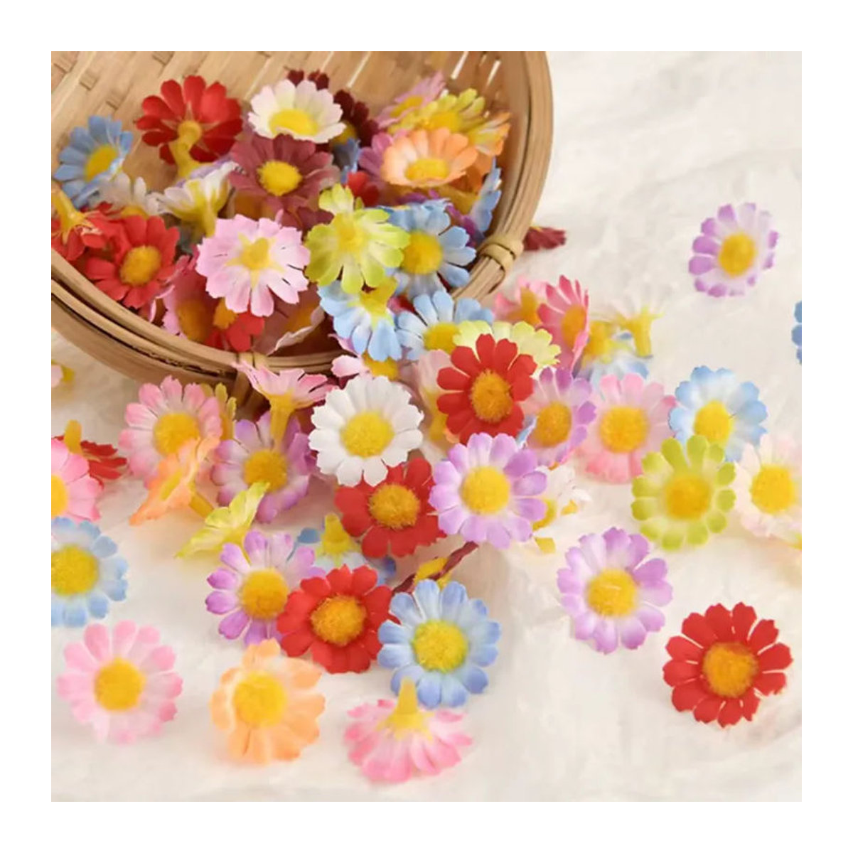ZQCY Künstliche Sonnenblumen aus Textil in Mehrfarbig für Hochzeitsdekoration und DIY-Projekte - Bild 3