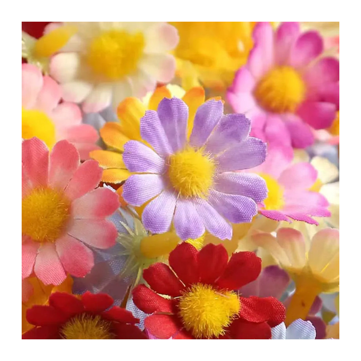 ZQCY Künstliche Sonnenblumen aus Textil in Mehrfarbig für Hochzeitsdekoration und DIY-Projekte - Bild 4