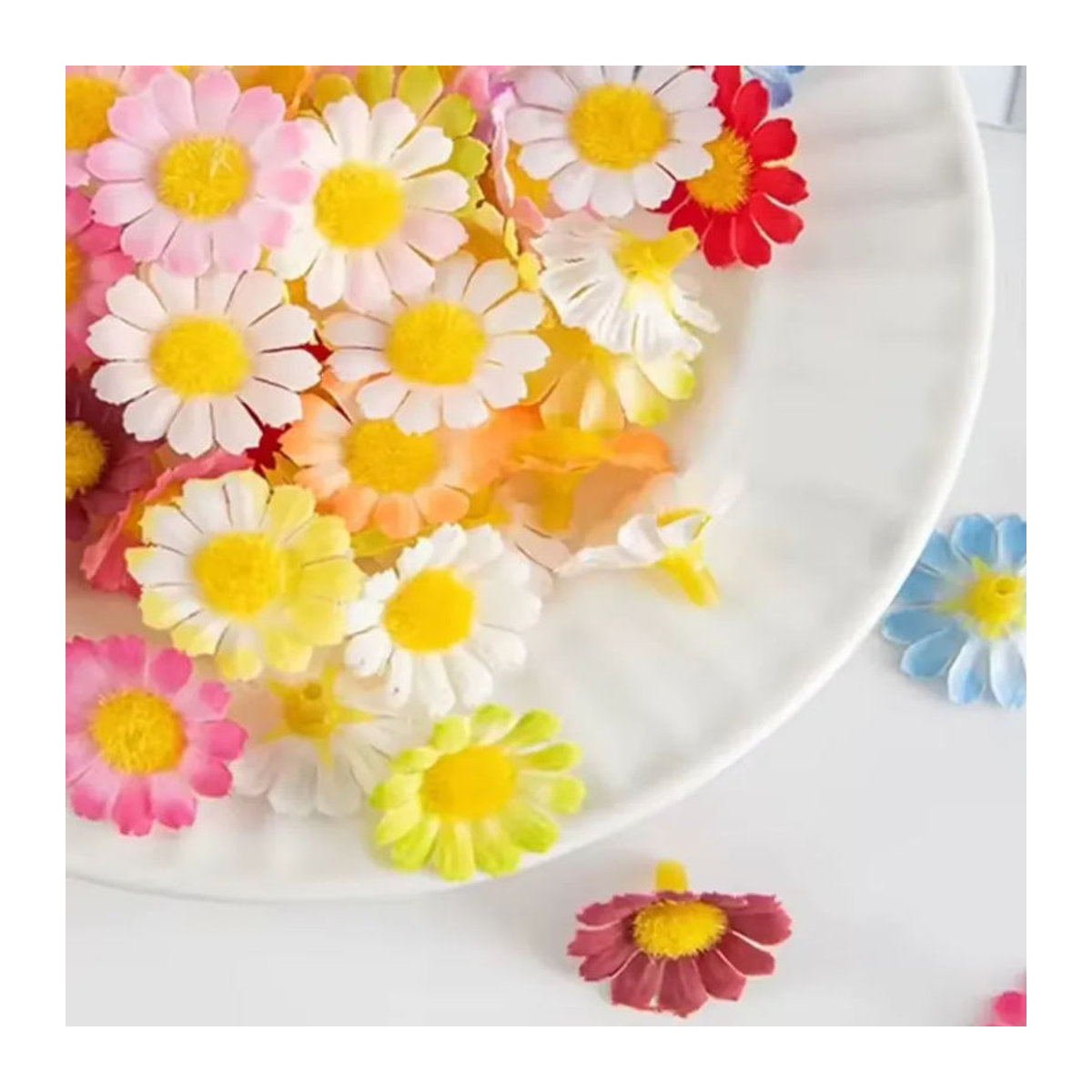ZQCY Künstliche Sonnenblumen aus Textil in Mehrfarbig für Hochzeitsdekoration und DIY-Projekte - Bild 5