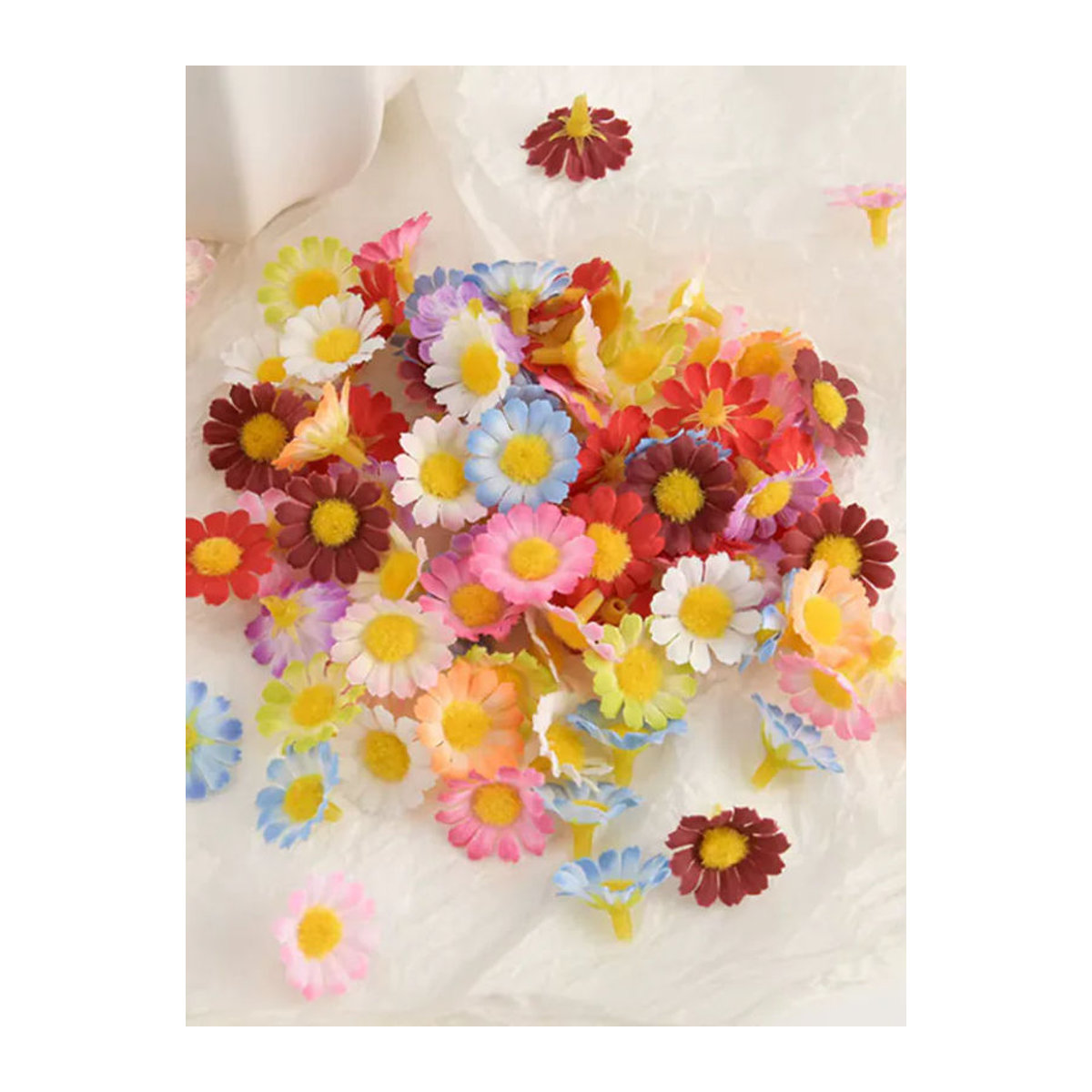 ZQCY Künstliche Sonnenblumen aus Textil in Mehrfarbig für Hochzeitsdekoration und DIY-Projekte - Bild 7