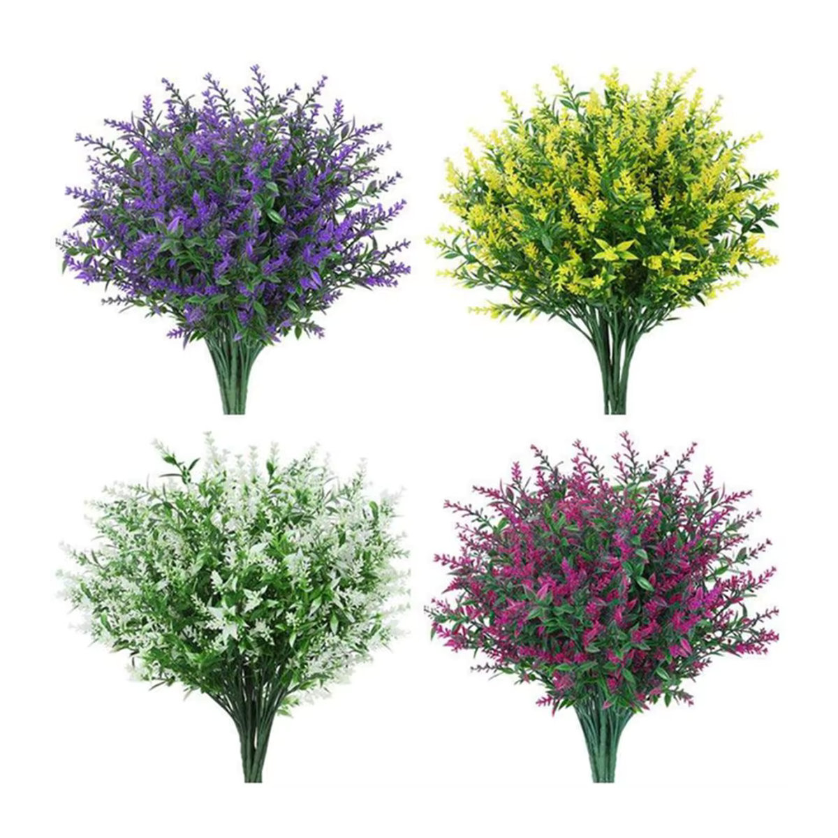 ZQCY Künstlicher Lavendel aus Kunststoff in Lila für Garten, Hochzeit und Dekoration - Bild 2