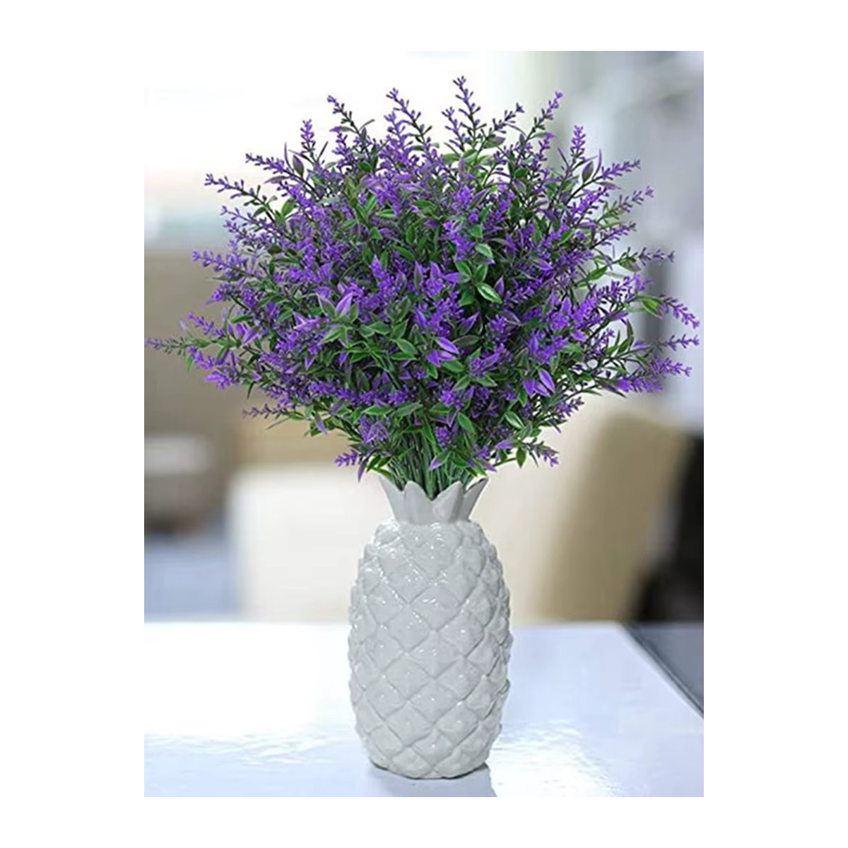 ZQCY Künstlicher Lavendel aus Kunststoff in Lila für Garten, Hochzeit und Dekoration - Bild 3