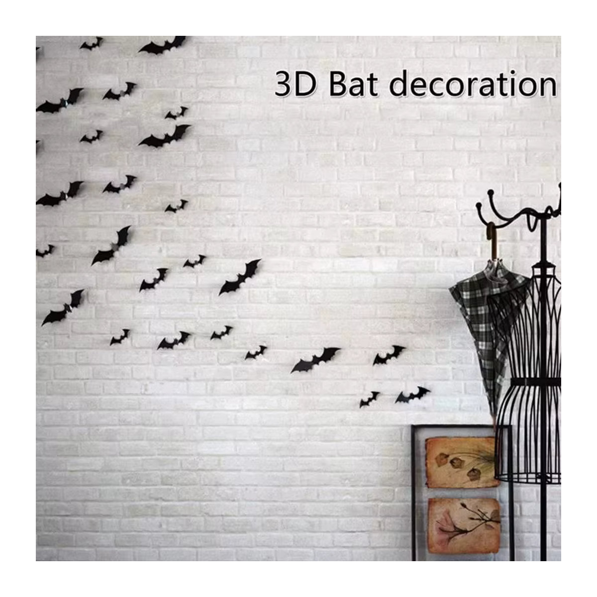 ZQNYCY Halloween 3D Fledermaus Wandaufkleber in Schwarz zur DIY Dekoration für Fenster und Wände - Bild 3