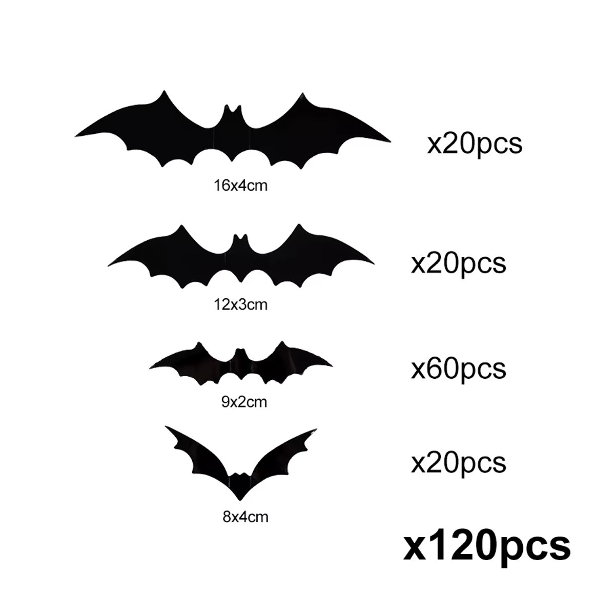 ZQNYCY Halloween 3D Fledermaus Wandaufkleber in Schwarz zur DIY Dekoration für Fenster und Wände - Bild 6