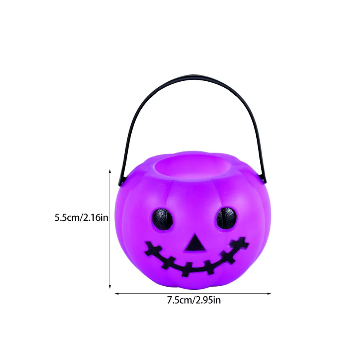 ZQNYCY Halloween Kürbis Süßigkeiten Eimer aus Kunststoff, Mehrfarbig, Dekorative Snack Box für Kinder - Bild 5