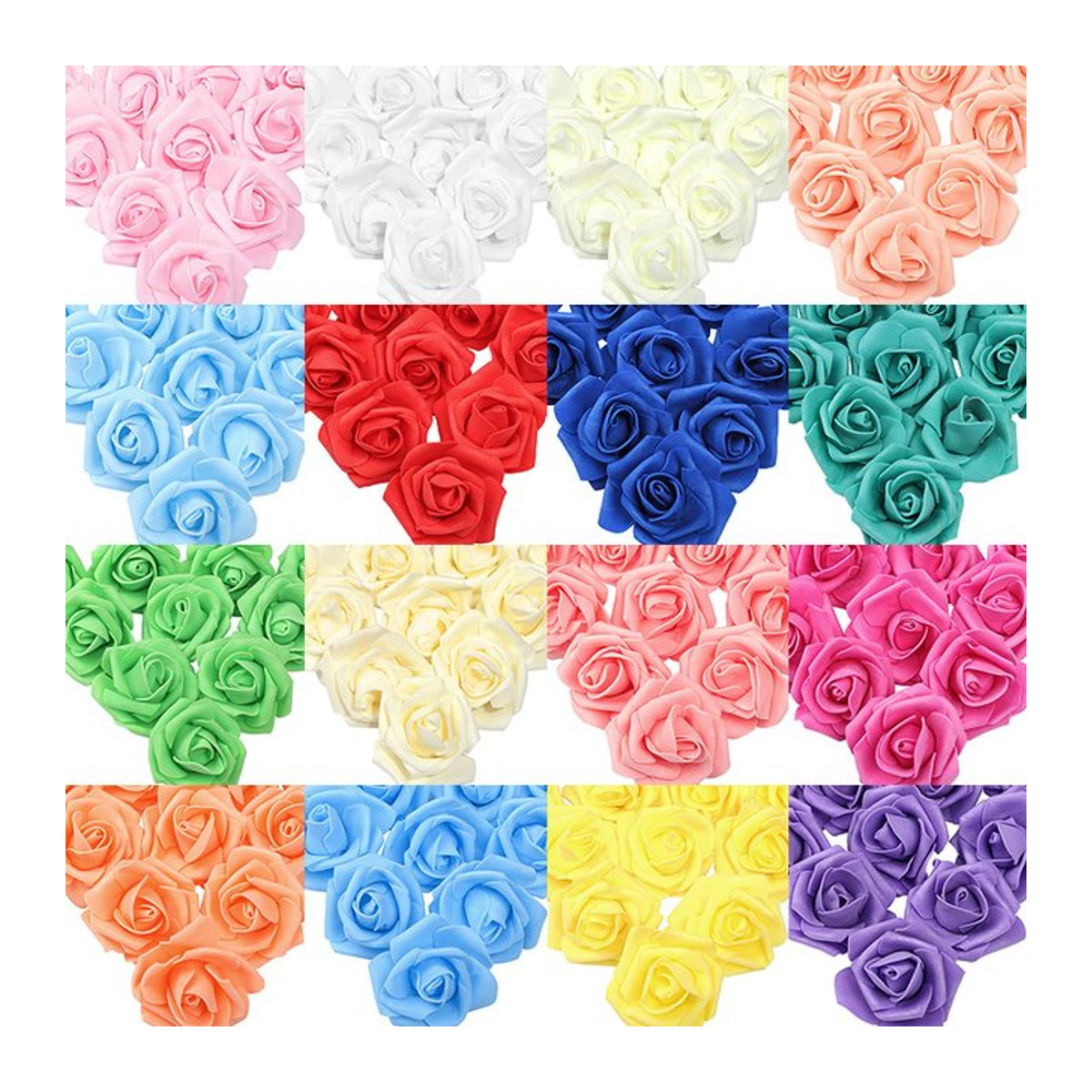 ZQNYCY Künstliche Rosenblütenköpfe aus Schaumstoff in Teal und Mehrfarbig, 10 bis 30 Stück, Durchmesser: 6,5 cm, ideal für Hochzeit, Geburtstag und DIY-Dekoration - Bild 1
