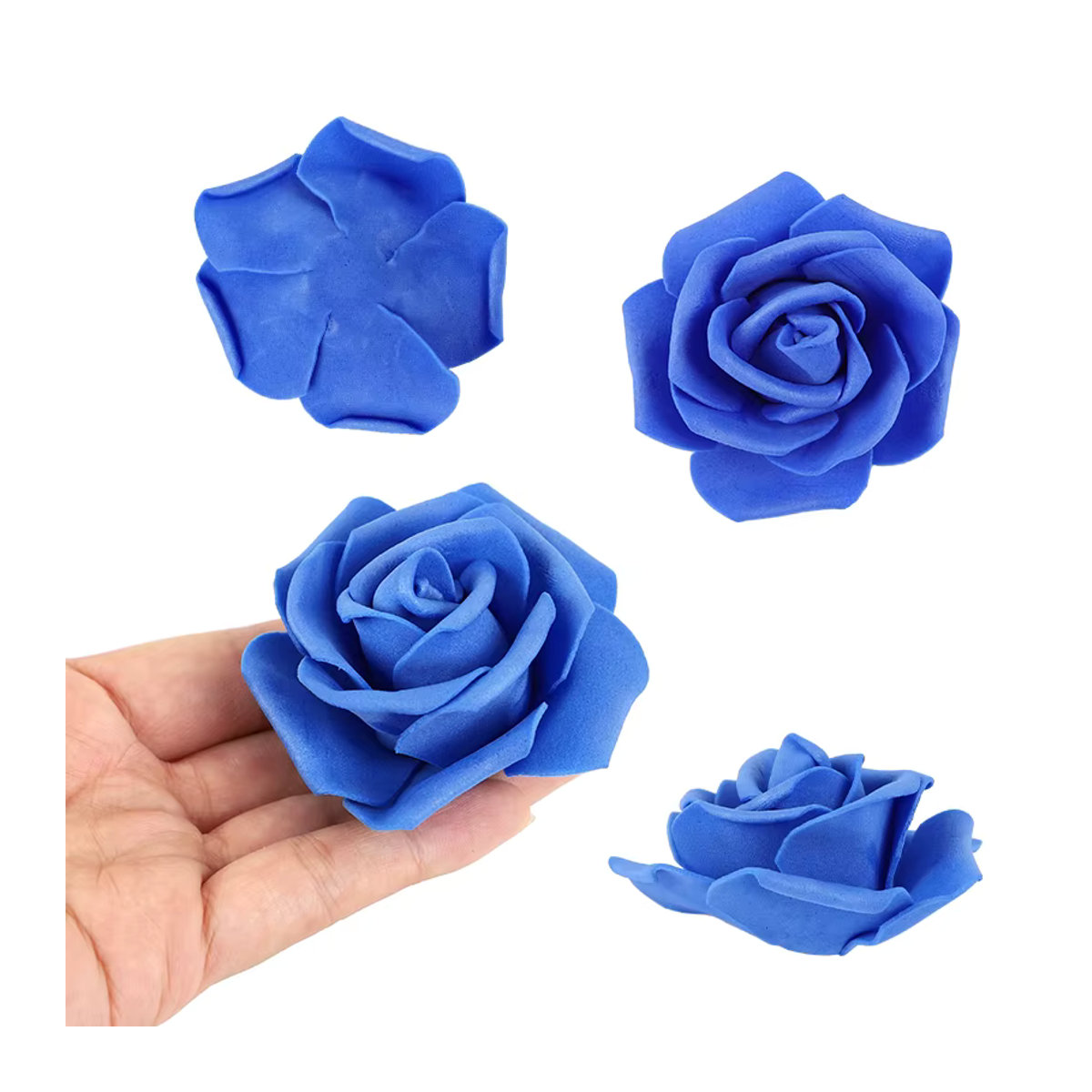ZQNYCY Künstliche Rosenblütenköpfe aus Schaumstoff in Teal und Mehrfarbig, 10 bis 30 Stück, Durchmesser: 6,5 cm, ideal für Hochzeit, Geburtstag und DIY-Dekoration - Bild 4