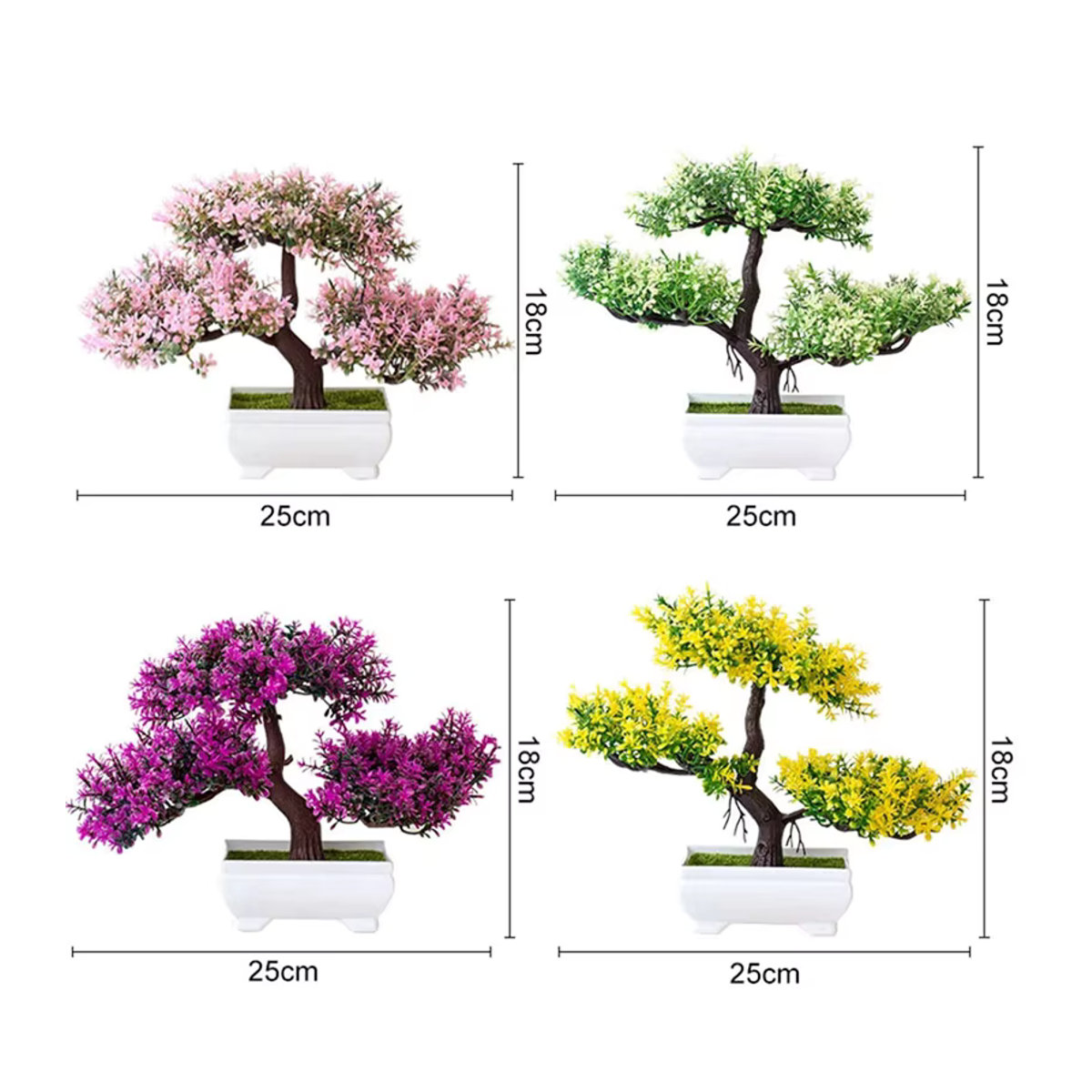 ZQNYCY Künstlicher Bonsai in Rosa als Topfpflanze für deine Tischdekoration und Zimmergestaltung - Bild 4