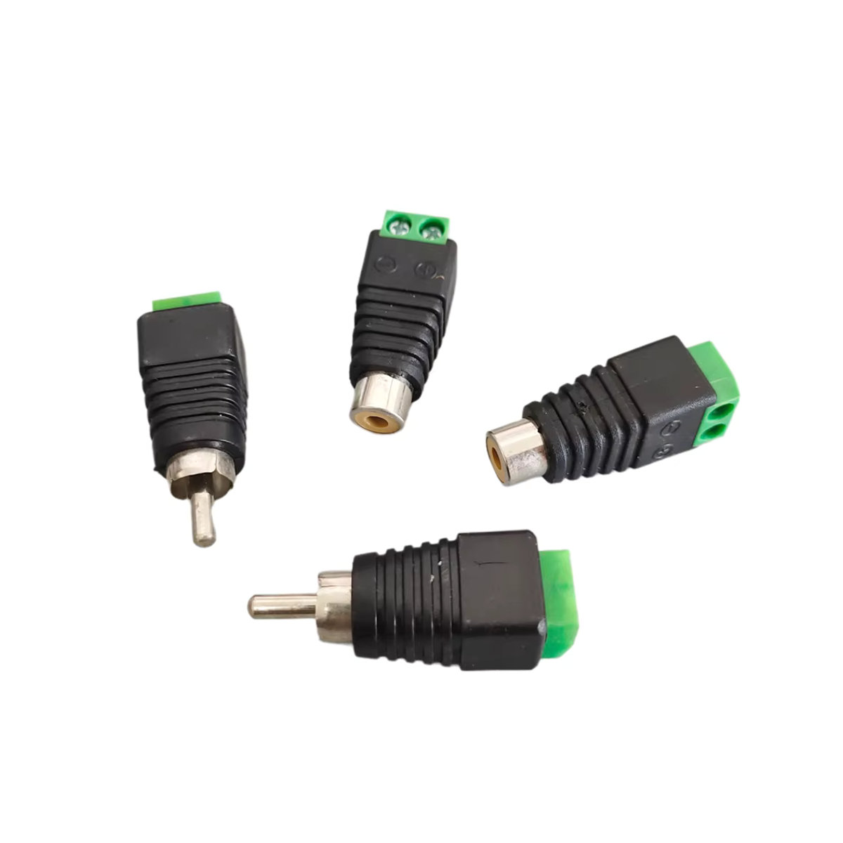 ZSDZFYLLK DC 12V Power Adapter Set mit männlichen und weiblichen RCA BNC Anschlüssen 5,5x2,1mm/2,5mm für LED und CCTV Kamera in Grün und Schwarz - Bild 2