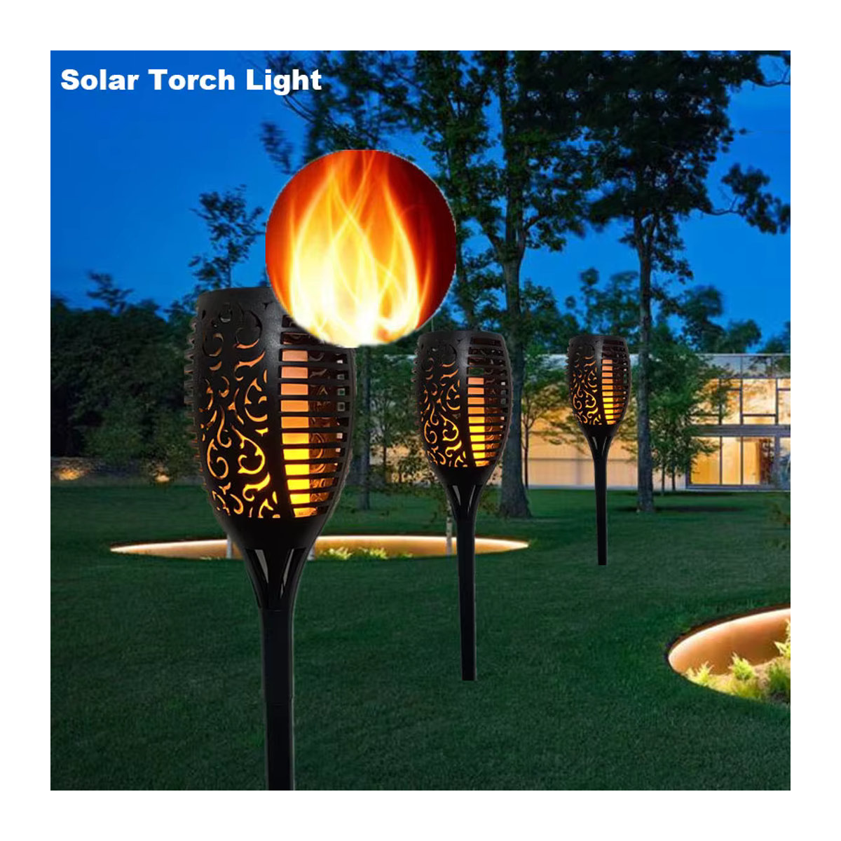ZTree LED Solar Gartenleuchte Wasserdicht für Garten Hof und Camping zur Landschaftsdekoration - Bild 2