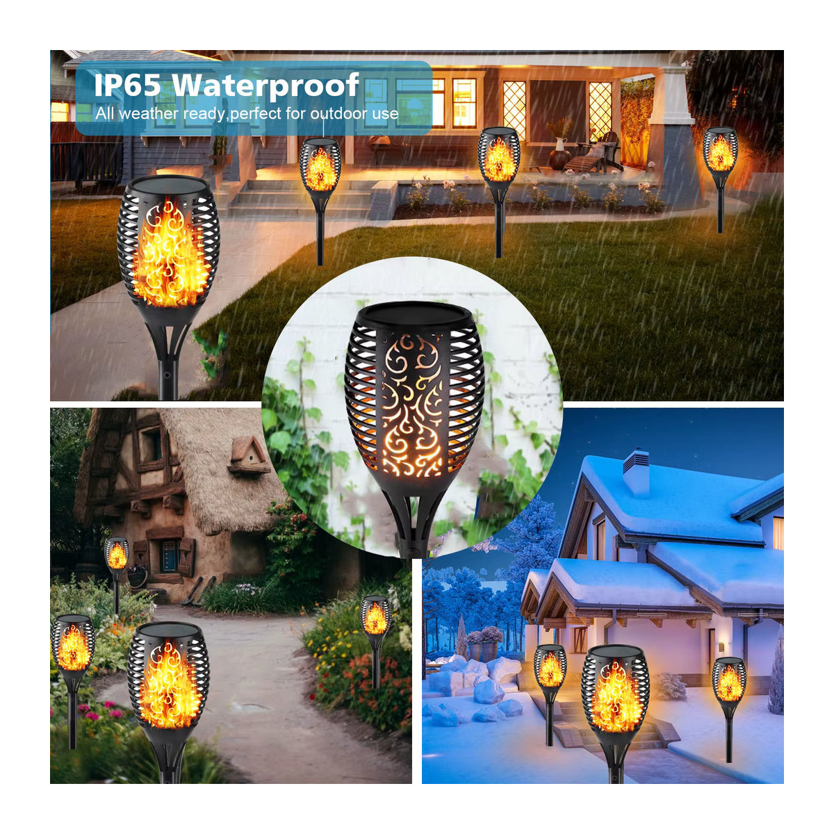 ZTree LED Solar Gartenleuchte Wasserdicht für Garten Hof und Camping zur Landschaftsdekoration - Bild 3