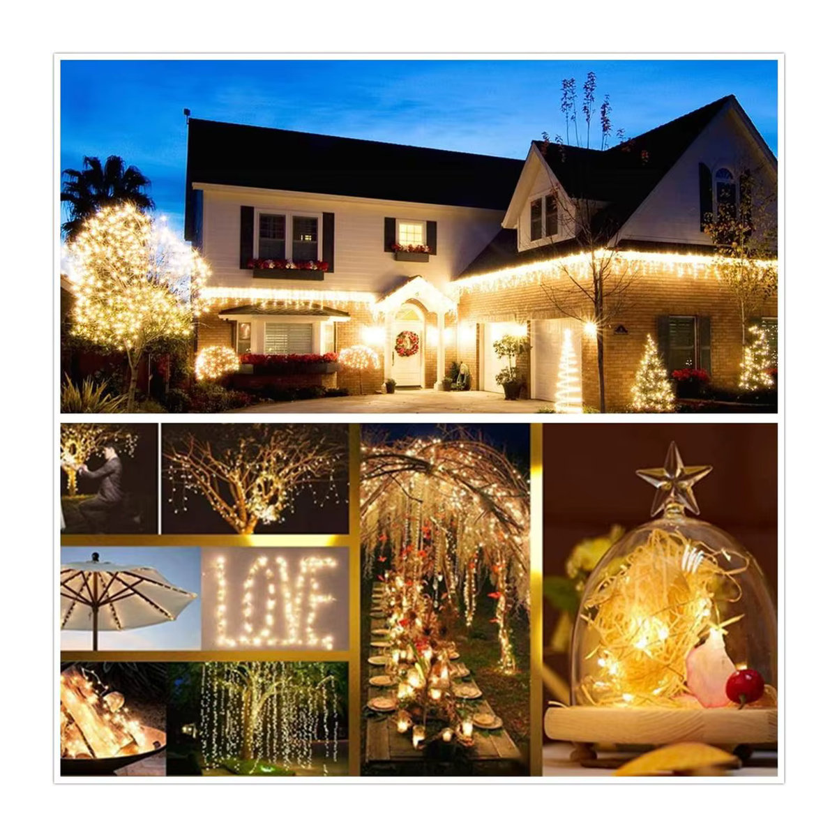 ZTree LED Solar Lichterkette Weiß Wasserdichte Fairy Lights für Garten und Außenbereich - Bild 3