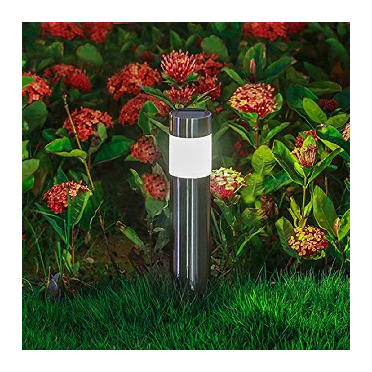ZTree Solar Garten Wegeleuchten aus Edelstahl mit LED für Terrasse und Garten, wasserdicht und modern - Bild 5