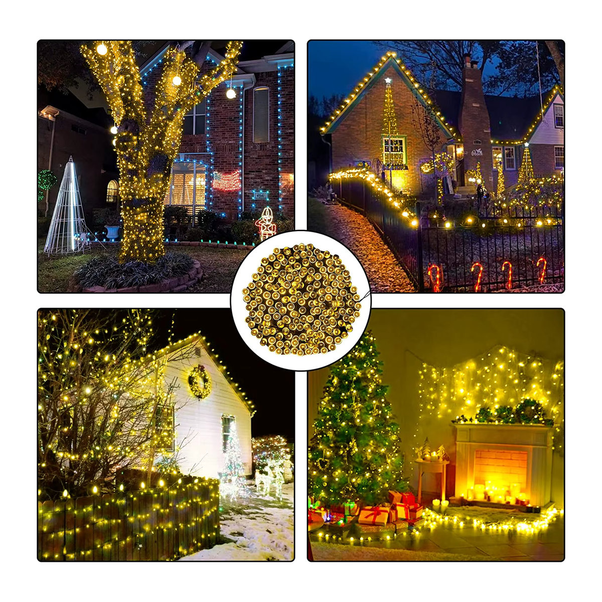 ZTree Solar String Light mit 300 LED in Warmweiß, Wasserdichte Solarleuchte mit 8 Modi für Garten und Außenbereich - Bild 2