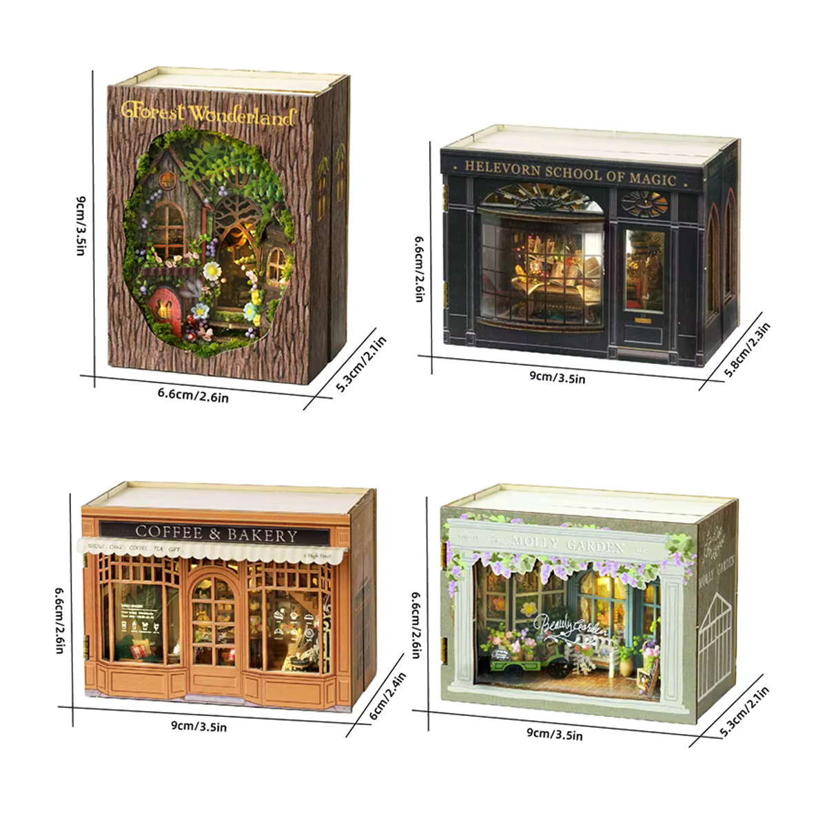 Zuuton 3D Holzpuzzle Miniatur Puppenhaus Landhaus Stil mit Beleuchtung und Möbeln in Mehrfarbig - Bild 4
