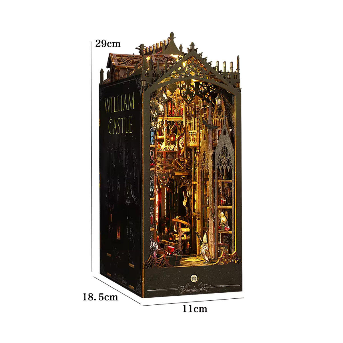zuuton DIY Buch Nook Kit 3D Holz Puzzle Miniatur Puppenhaus Vintage Modellbau Mehrfarbig - Bild 6