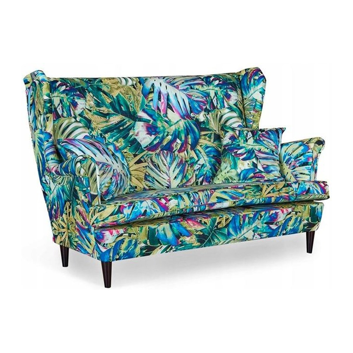 Zweisitzer-Sofa Ari Print von Family Möbel im skandinavischen Design mit Pflanzen- und Geometriemotiven - Bild 1