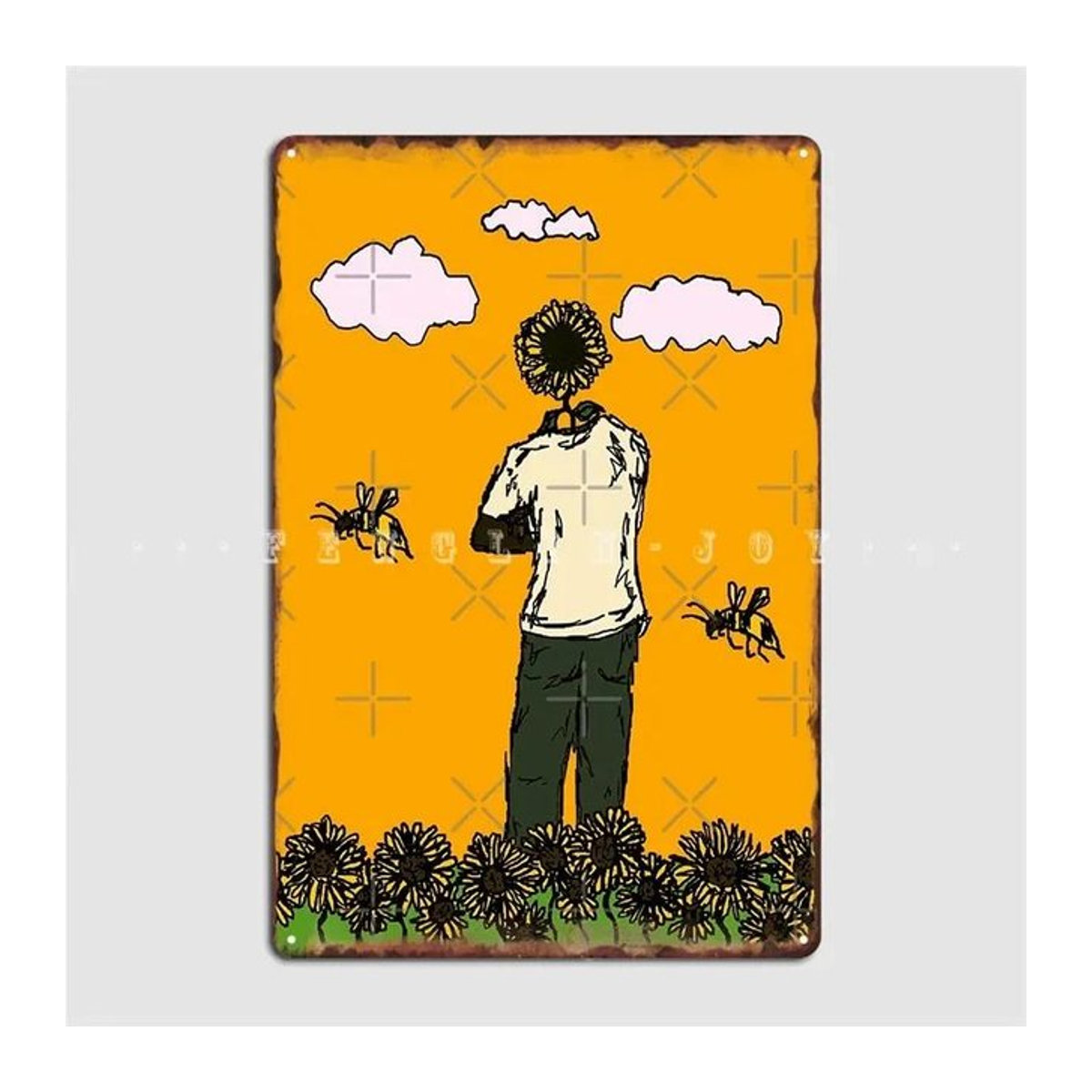 ZX ART Metallplakette Flower Boy Tyler The Creator Wanddeko Multicolor B: 30 cm, H: 20 cm - Bild 1