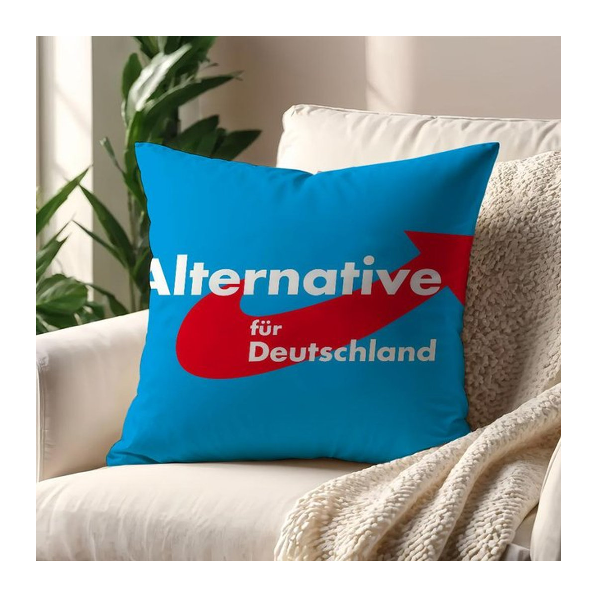 ZX Blanket Kissenbezug Blau Nordische Schlichtheit B/B: 60 x 60 cm - Bild 1