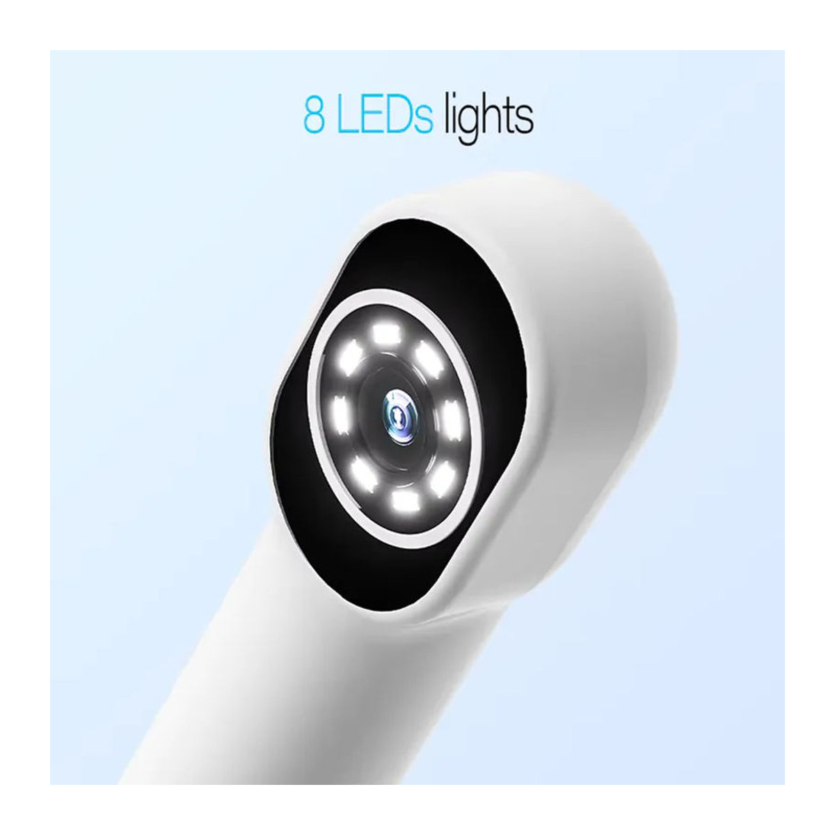 ZYPUSON WLAN-Oralendoskop, tragbare kabellose HD1080P Video-Mundinspektionskamera mit 8 LEDs, digitale Dentalkamera für iPhone und Android, Weiß - Bild 5
