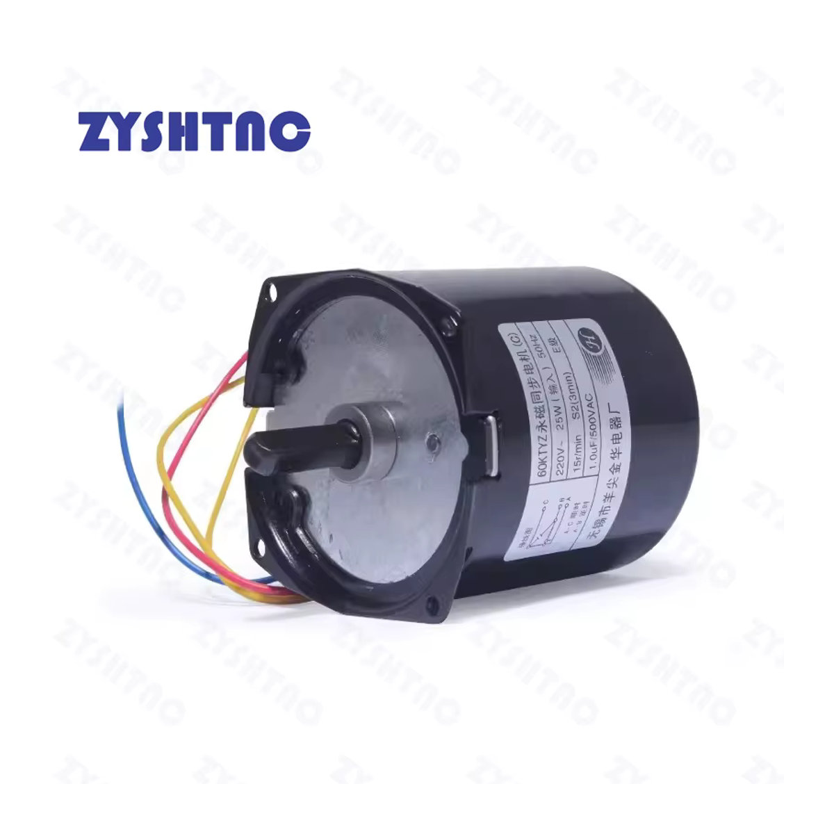 ZYSHTNC Projektionswandmotor 60KTYZ Permanentmagnet Synchroner Flachschaft 8MM Elektrischer Hebemotor in Schwarz - Bild 2
